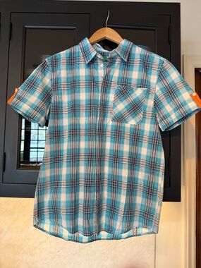 NWT Boys Short-Sleeve Plaid Collared Shirt Preppy Classic Size 3XL (13-14 yrs.)
